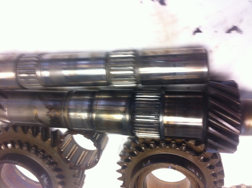 vw t3 syncro gearbox destruction lack of oil damage mainshaft
