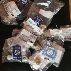 VW T3 T25 Vanagon Uprated Petrol Gear Linkage Repair Kit All years Genuine VW and Teflon bushes